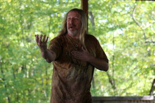 Damh in teaching mode. Photo courtesy John Beckett