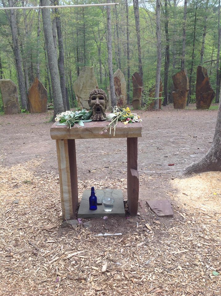 ancestor altar in circle -- W Flaherty